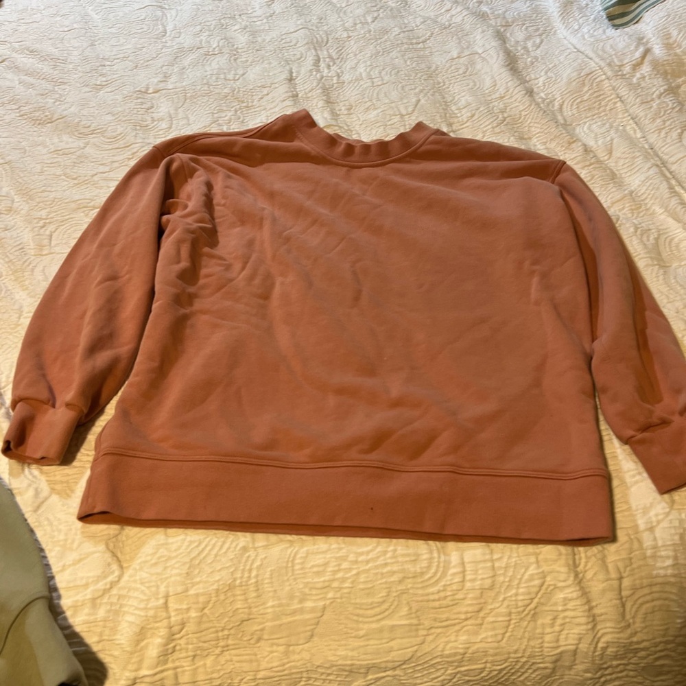 Lululemon crewneck sweater orange softstreme